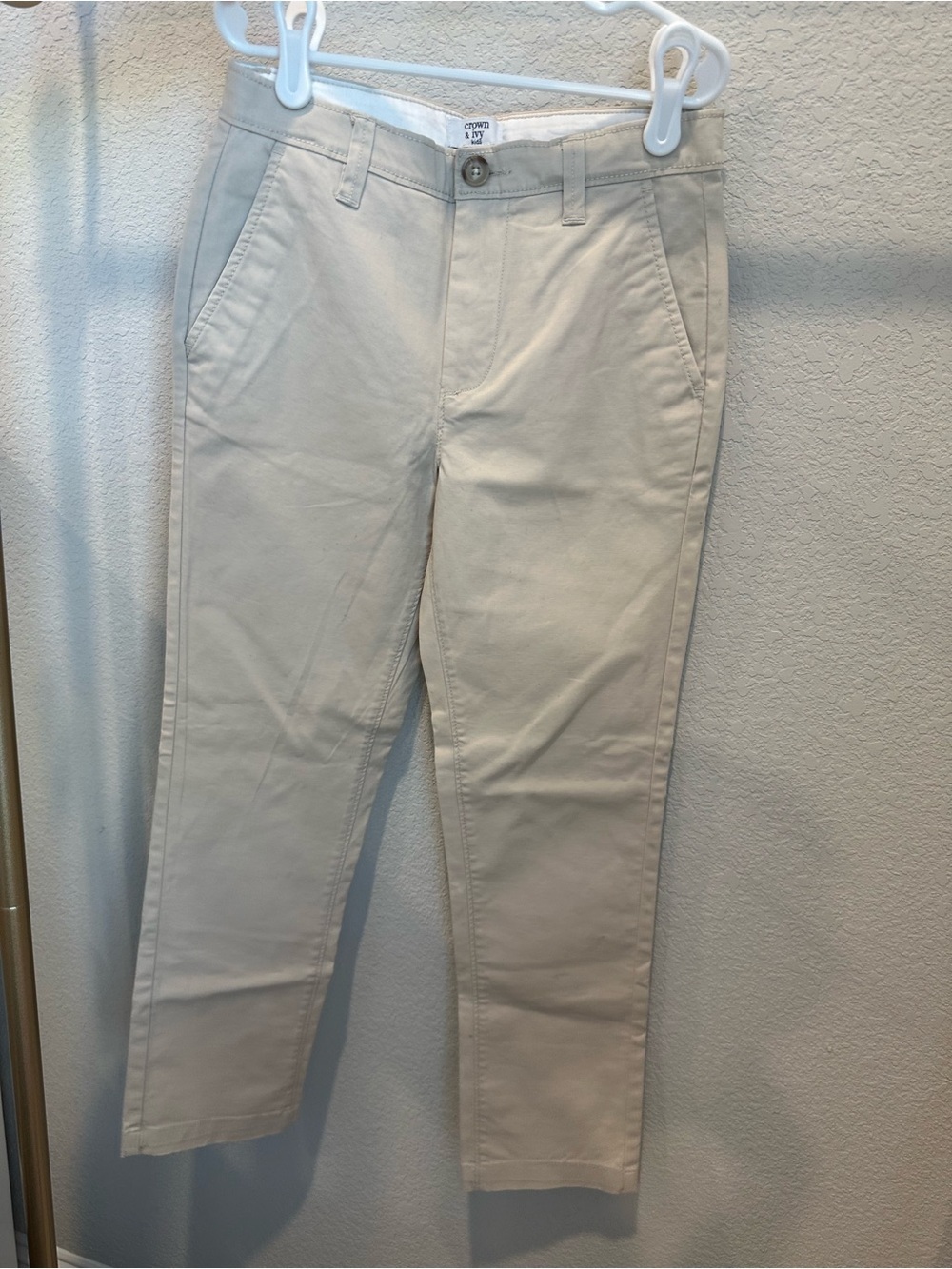 Kids crown & ivy Cream Slim Chino Pants